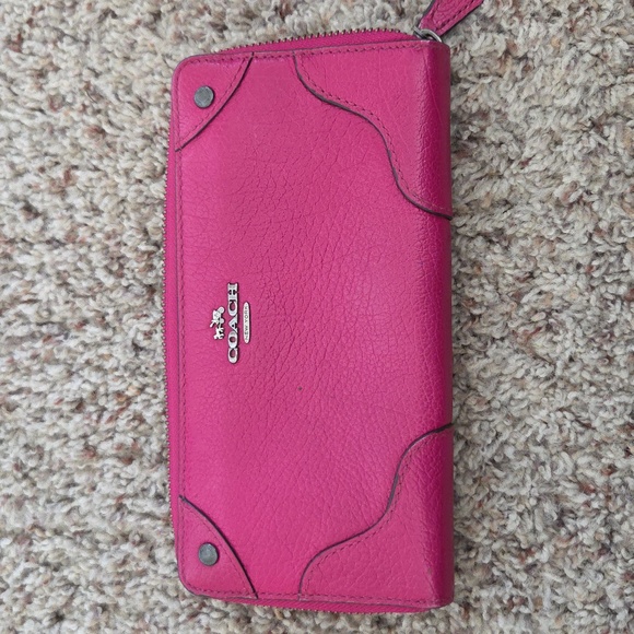 Coach Handbags - Coach Fuchsia Leather Accessory